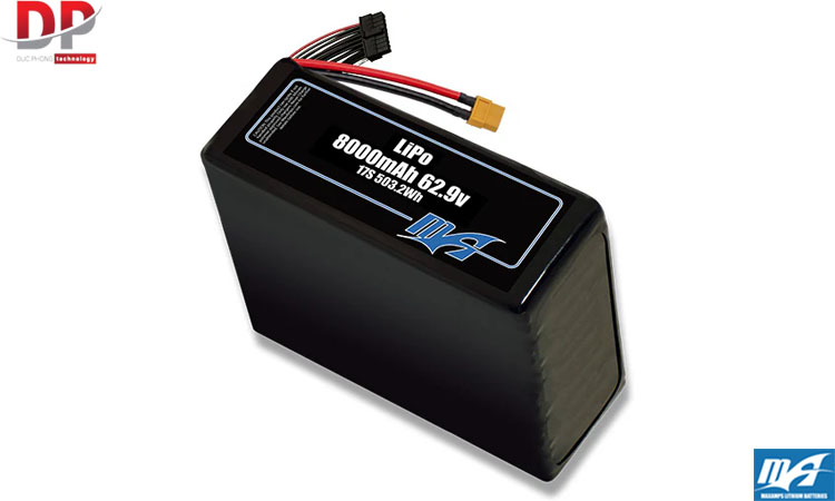 Bộ Pin LiPo 8000mAh Lite 17S 62.9v - Maxamps